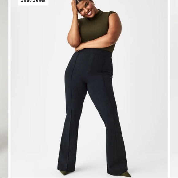 SPANX Perfect Pant Hi Rise Flare Ponte Pants Black 3X - Picture 1 of 10